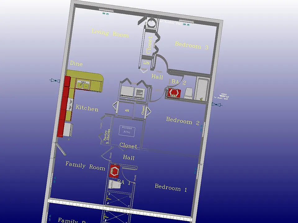 Rear unit Ellendale Floor plan