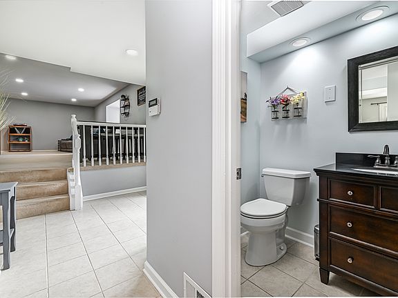 Updated main level powder room