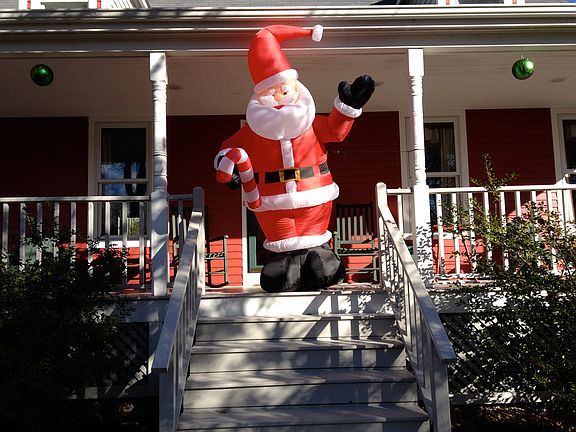 Santa on the Farmers Porch