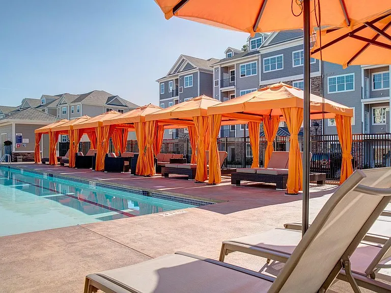 Heated Pool with Cabanas