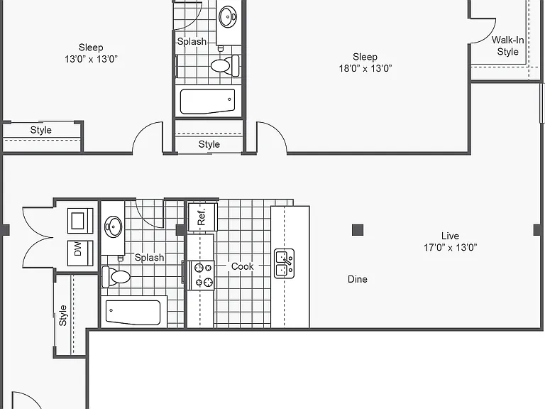 Eclipse | 2-Bedroom Floorplan Eclipse | 2-Bedroom Floorplan