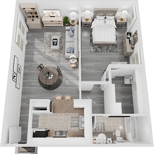 Floor plan 1 Bed 1 Bath