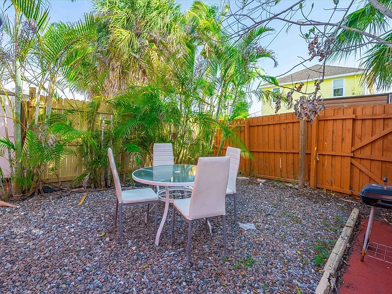 Backyard . Some furniture like this is staged