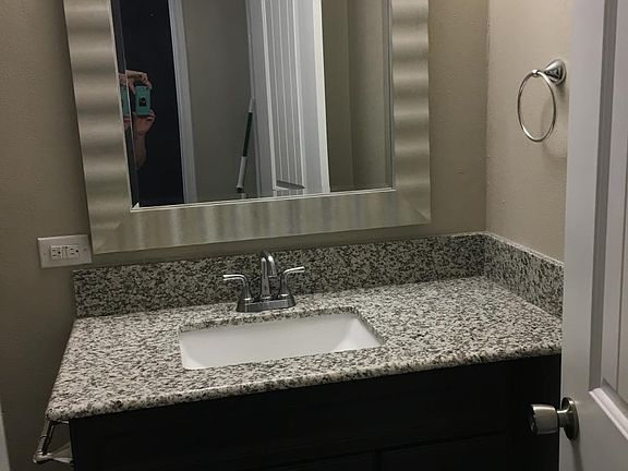 beautiful bath vanity with granite top