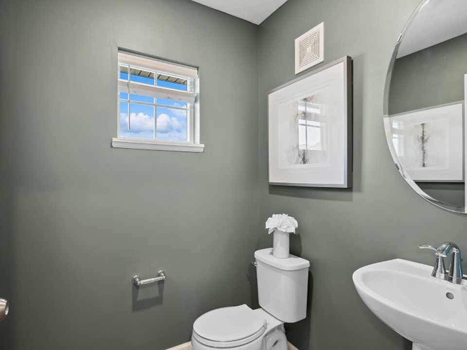 Powder Room:
A powder room on the first level is accessible for both residents and guests alike.