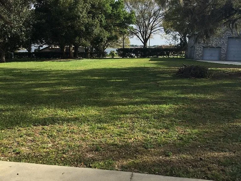Lake view across back yard