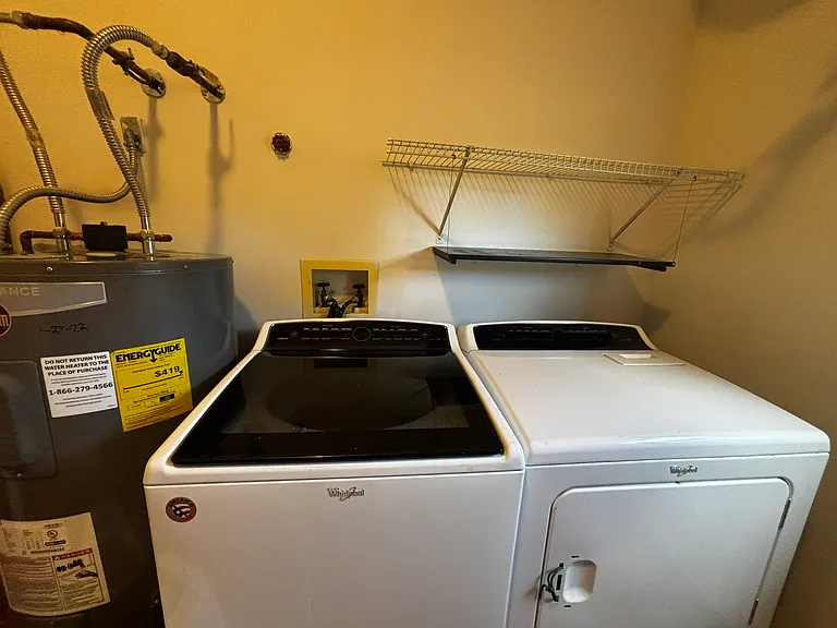 Whirlpool washer and dryer, new hot water heater.