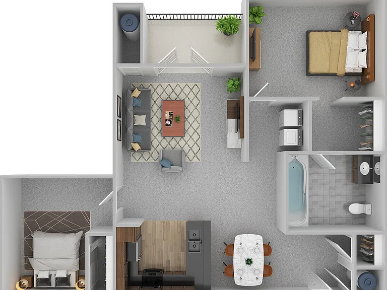 2 Bedroom, 1 Bathroom Large 2 Bedroom, 1 Bathroom Large