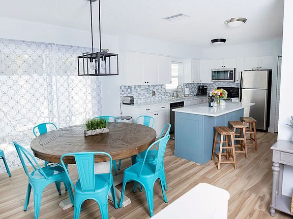 Kitchen plus dining area