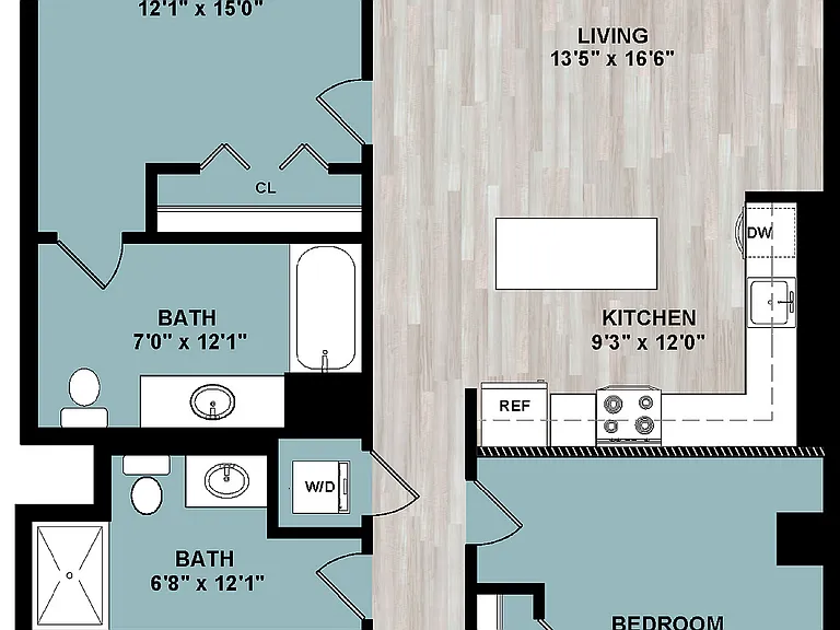C | 2-Bedroom Floorplan C | 2-Bedroom Floorplan