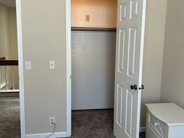 walk in closet with light