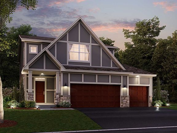 Riley 3-Car Elevation E - Optional Stone