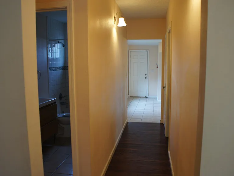 Hallway from the living room to the kitchen