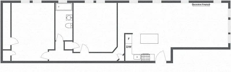 Floor plan Alba Villa 2 Bedroom 1 Bath