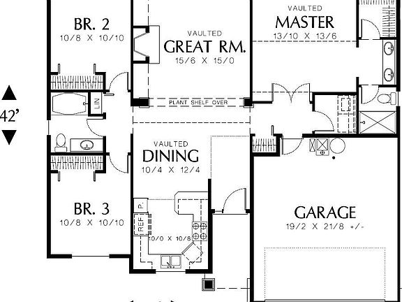 Split floor plan