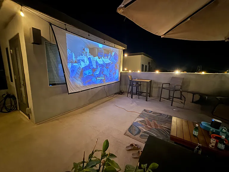 roof projector set up