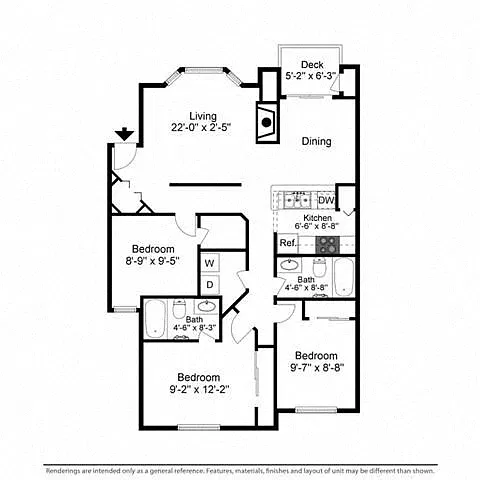 Floor plan 3x2 Renovated