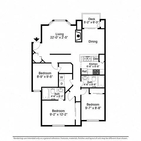 Floor plan 3x2 Renovated