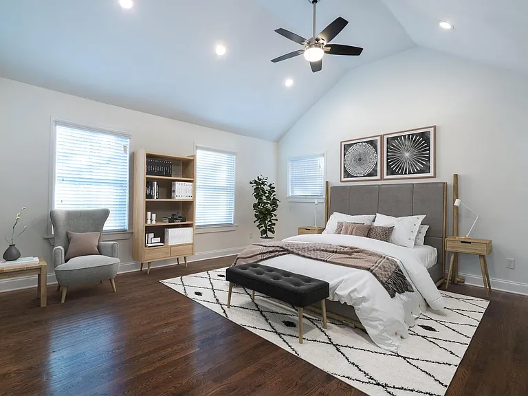 Bedroom 1. This image shows a virtually furnished space. Bedrooms come unfurnished.
