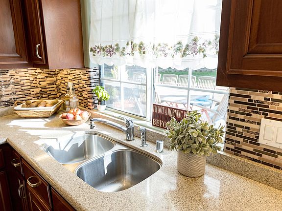 Kitchen view to the backyard