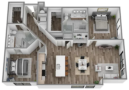 Floor plan D4 Two Bedroom