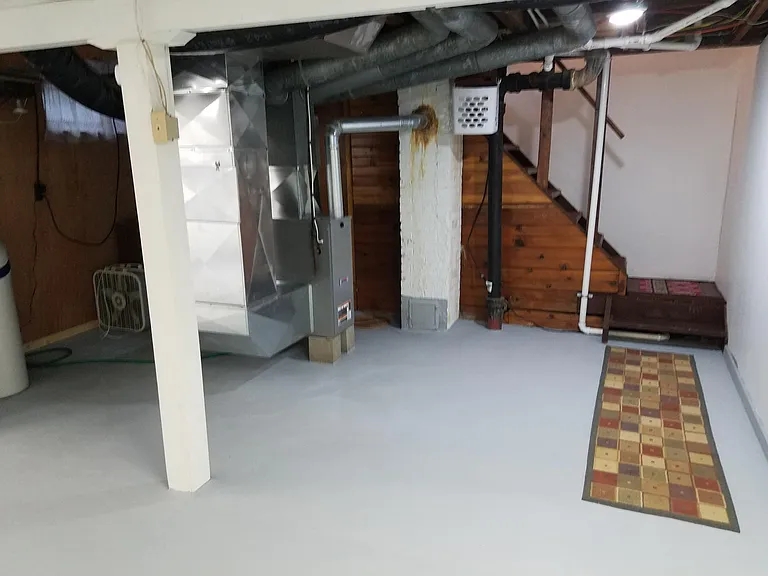 Entrance to basement, Heater