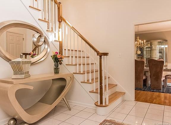 The home has a large foyer ...