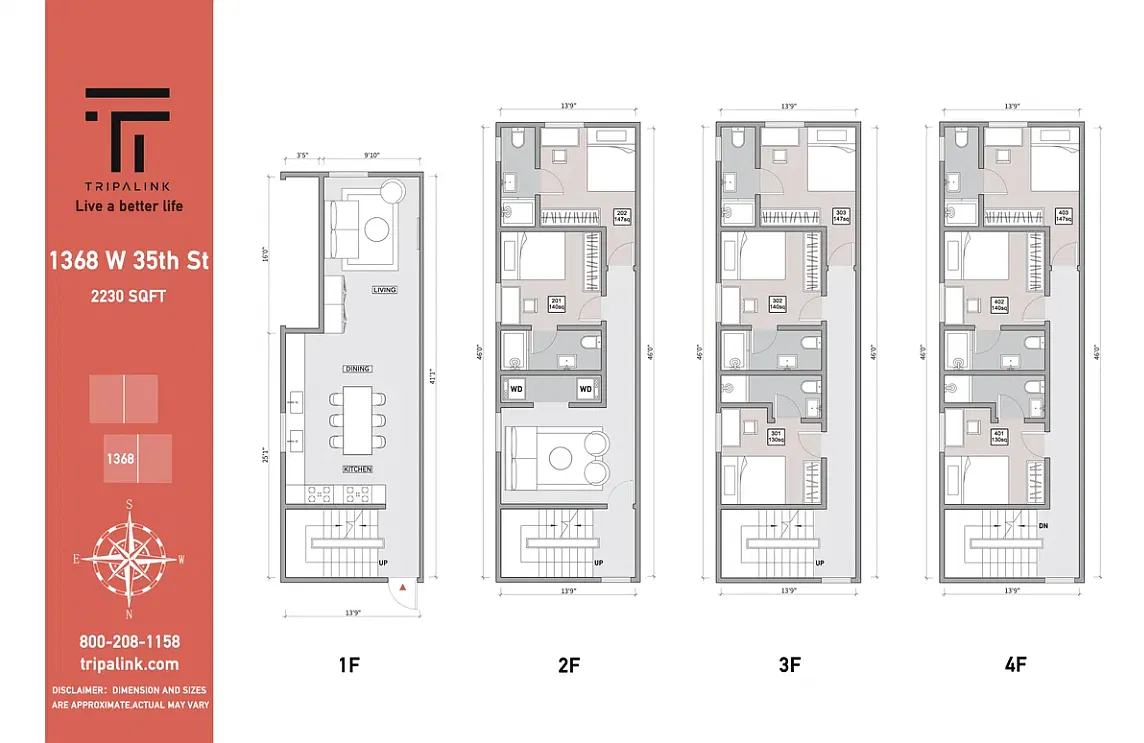 Floor plan 1368 W 35th St