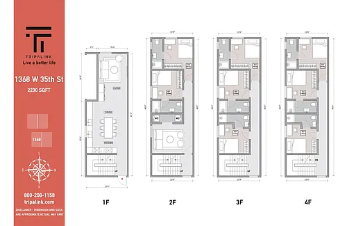 Floor plan 1368 W 35th St