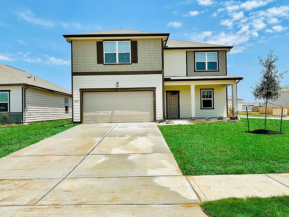 Front view of the home, corner lot.