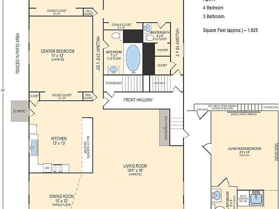 Main Floorplan For 2212 Regent St. #A