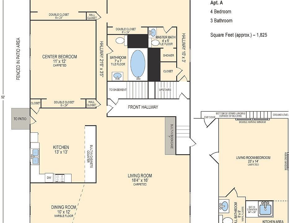 Main Floorplan For 2212 Regent St. #A