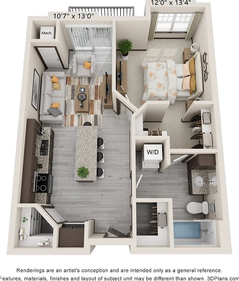 1 Bedroom/1 Bathroom Apartment w/Balcony and Plenty of Natural Light — Photo 1