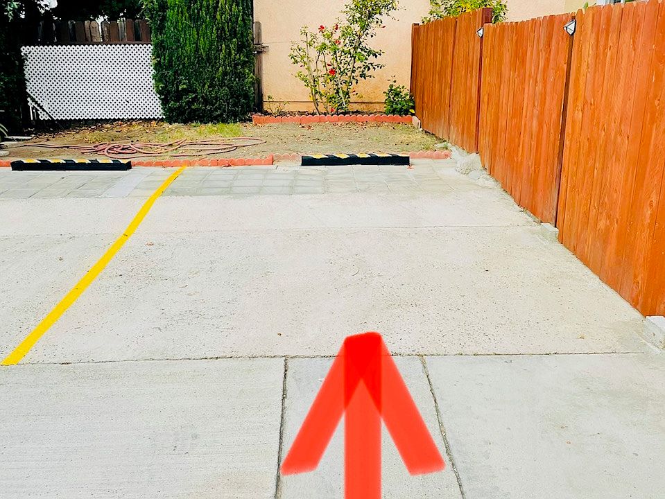 One Parking space in the front. Street parking available.