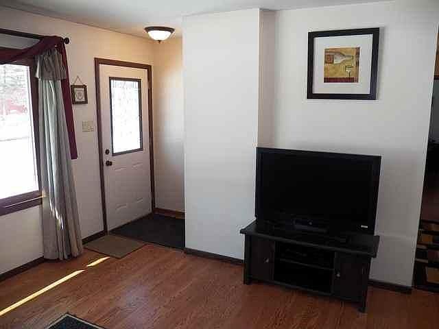 Entryway and living room area