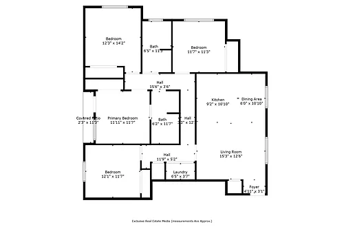 Floor plan 4 bedroom 2 bath - 920 W. Sacramento