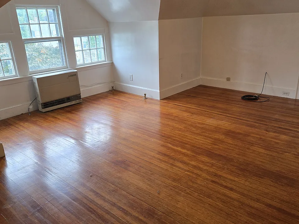 Living room, natural gas heater