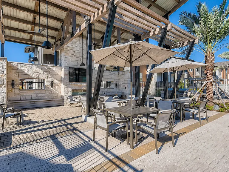 Poolside lounge and grilling pavilion