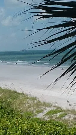 Beautiful white sandy beach at your doorstep - view from balcony