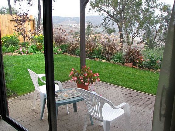 Part of the patio and yard