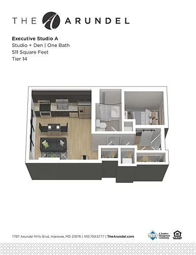 Floor plan Arundel Executive Studio