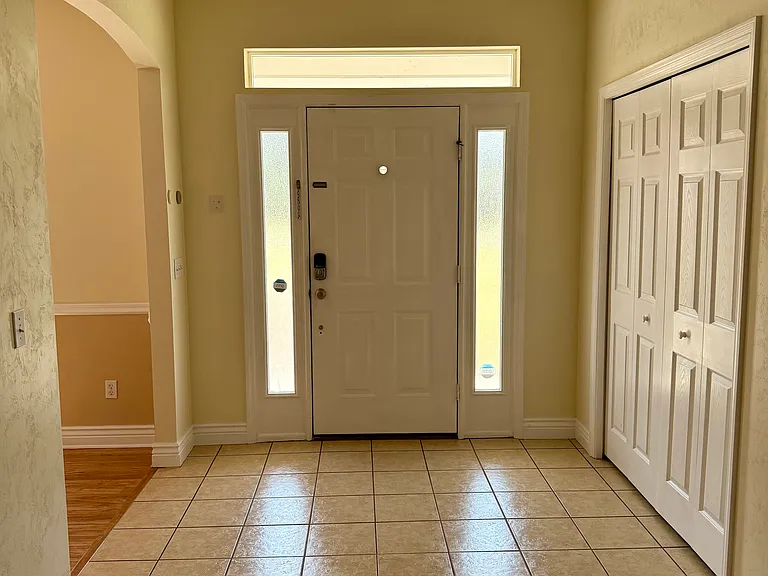 Flexible open space floor plan. Foyer hallway closet provides additional storage