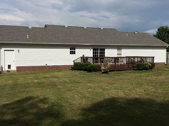 back yard and deck
