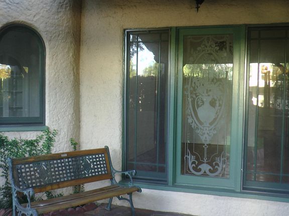Front entrance patio view from formal dining room