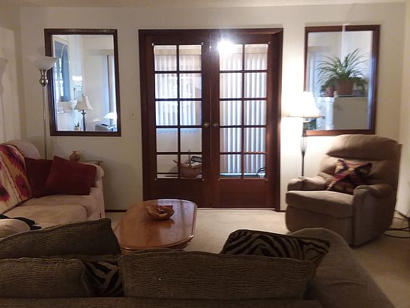 Living rm with french doors.