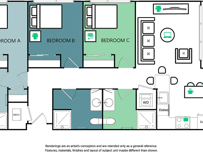 3A floor plan Wheelhouse Co-Living
