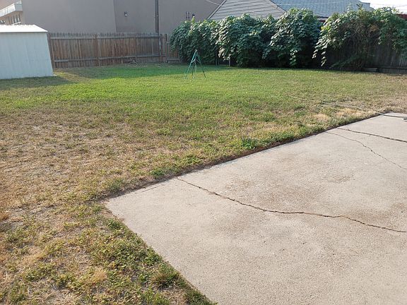 rear yard and patio