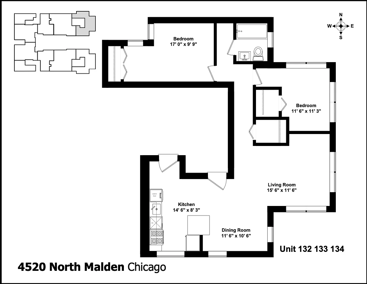 Floor plan 132 133 134