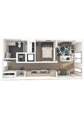 Floor plan 1 Bedroom Junior