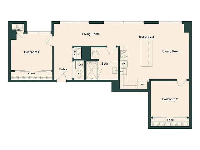 Floor plan 1B-8